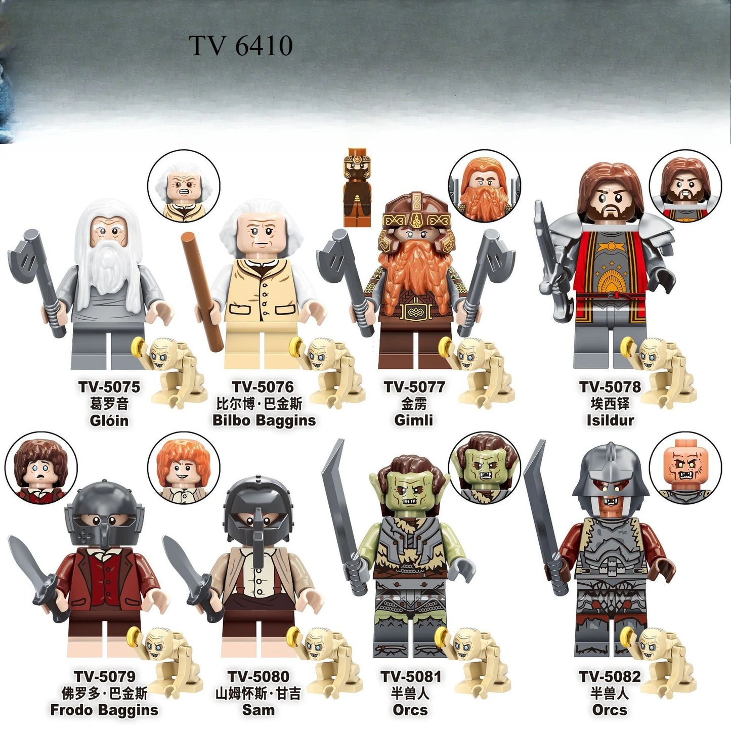 Mini Lord Rings Action Figures Building Block Ringwraiths Orcs Legion Elf King Princ Knight Dwarf Wizard Movie Characters Bricks