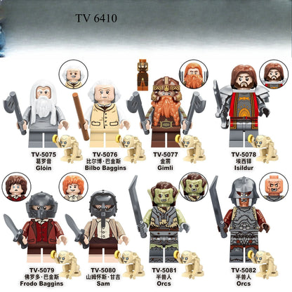 Mini Lord Rings Action Figures Building Block Ringwraiths Orcs Legion Elf King Princ Knight Dwarf Wizard Movie Characters Bricks
