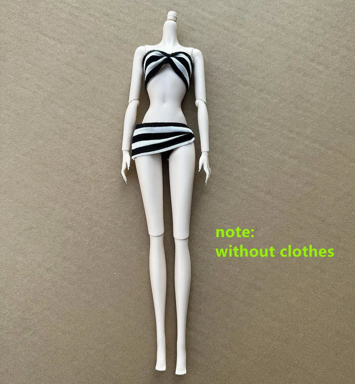 1/6 Scale Multi-jointed Fashion Doll Heads with Bangs Pony Tail Super White Beige Dark Brown Skin Tone PP Doll Figures for Colle