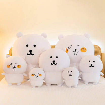 Creative Funny Expression Cute Face Bear Cartoon Soft Stuffed Animals Baby Sleeping Pillow Sofa Cushion for Girls Children Gifts