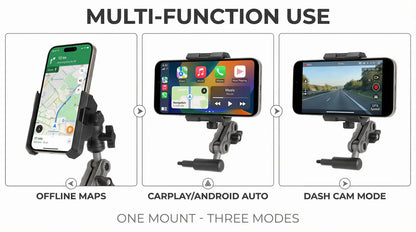 For Tank 500 Car Phone Holder, Car A-Pillar Fixed Phone Holder 360° Rotatable Aluminum Alloy Arm Anti-Shake Phone Stand Base