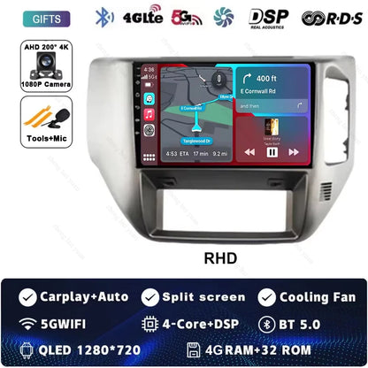 Android 15 For Nissan Patrol V 5 Y61 RHD 2004-2021 Car Radio 4G WIFI BT Video Player DSP Carplay Auto GPS Navigation No 2 Din