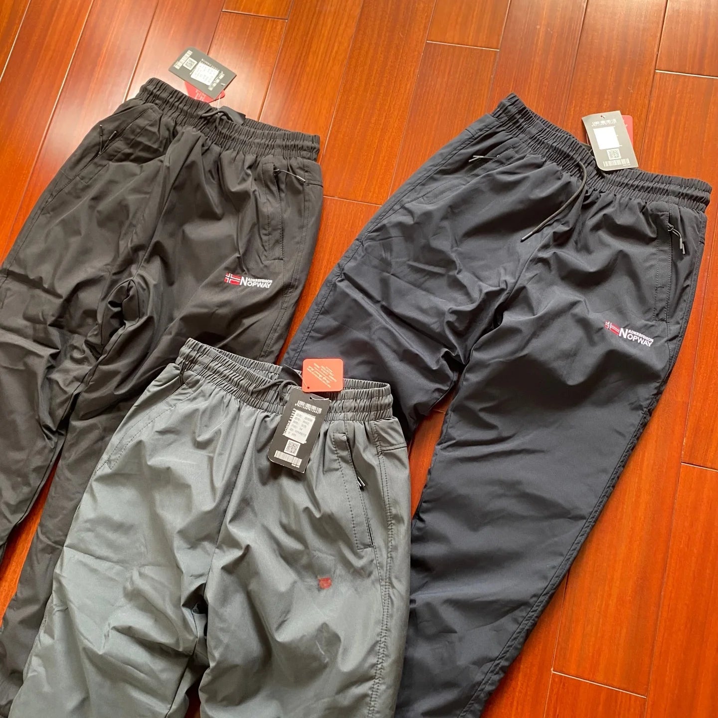 Thickened Fleece Lined Outdoor Windproof Sports Trousers Zipper Straight Leg Casual Pants for Men Autumn Winter Warm Trousers