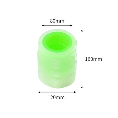 1-16Pcs Luminous Car Tire Valve Caps Fluorescent Night Glowing Valve Cover Green Dustproof Tyre Valve Stem Caps Auto Accessories