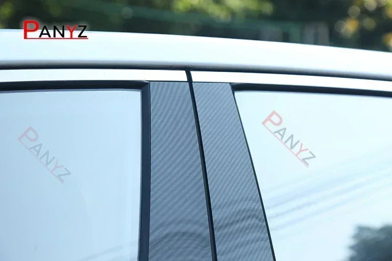 6Pcs Car Door Window Pillar Posts Trim Covers Sticker for Dodge Charger 2011 2012 2013 2014 2015 2016 2017 2018-2023