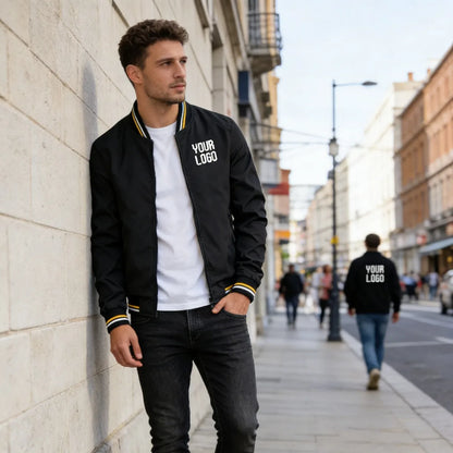 2026 fashionable slim-fitting men's jacket, windproof and comfortable autumn coat, can be customized with pictures or text