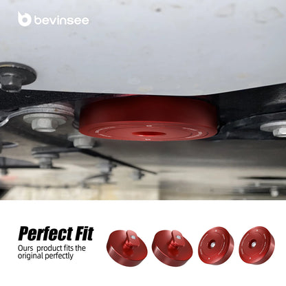 BEVINSEE 4Pcs Aluminum Jack Puck Lift Pad Adapter Jacking Tool For Chevrolet Corvette C5 C6 C7 C8 GS Z06 ZR1