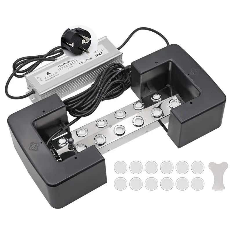 2/4/6/8/10/12 Head Ultrasonic Mist Maker Fogger Stainless Steel Air Humidier Garden/Rockery/Pool Fog Sprayer Generator 220V