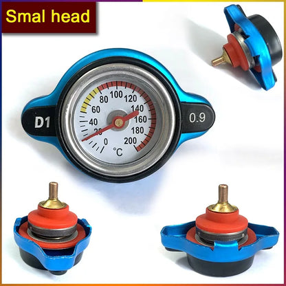 Gauge Radiator Cap For Car Motorcycle Racing 0.9/1.1/1.3/1.8bar Small Head and Big Head Tank Cover Thermostatic Universal