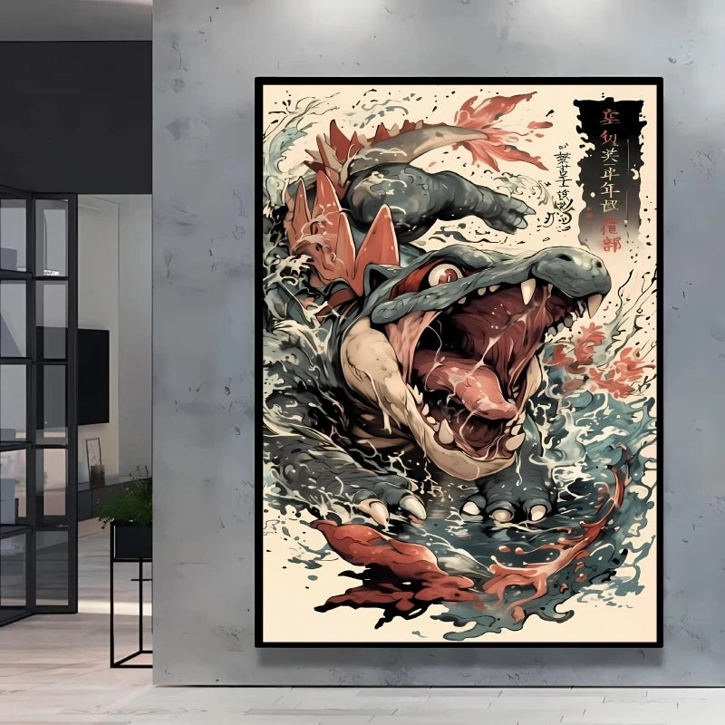 High Quality Pokemon Arcanine Pikachu Wall Painting with Unique Designs and Gorgeous Colors Adding A Touch of Brightness To Wall