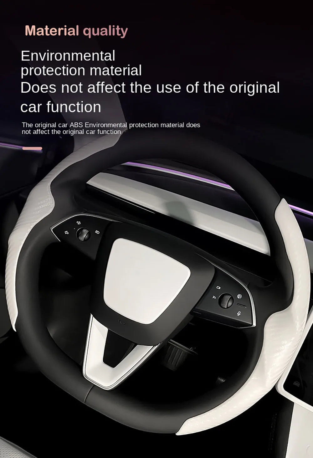 Matte White Steering Wheel Covers for Tesla Model Y Juniper Model 3 Highland Steering Wheel Cover Protector Car Accessories 2026