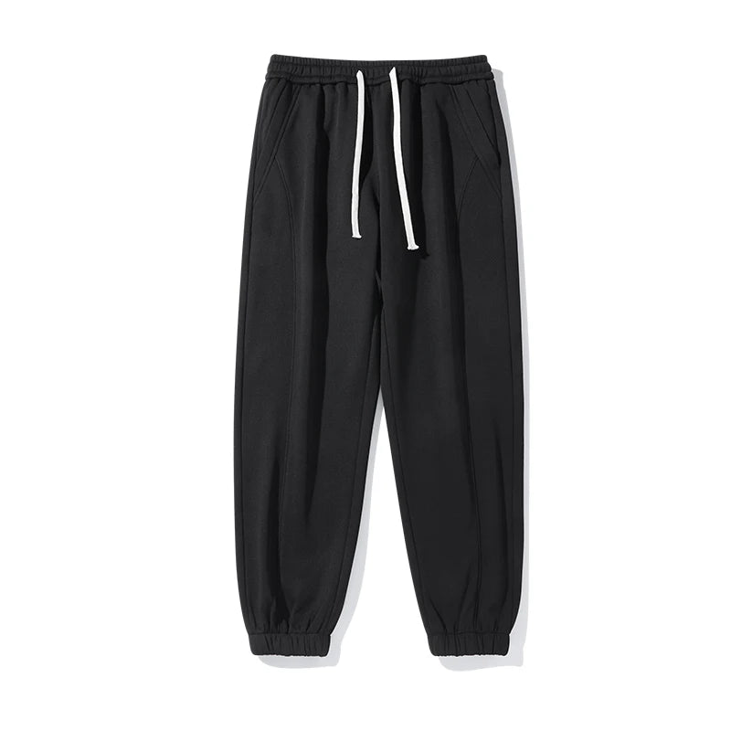 DUKEEN 500G Heavyweight Fleece Men's Sweatpants Winter New Thick Warm Sports Casual Knit Joggers Men's Clothing