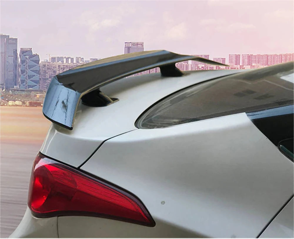 Three Box Sedan Car Universal Tail Wing Airplane Wing Modification Sport No Drilling Large Fixed Wing Carbon Fiber Pattern  ﻿
