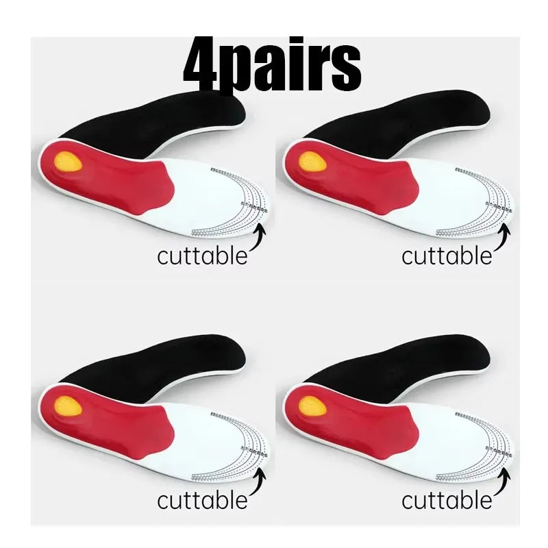 1-6pairs Orthopaedic Insoles Sole Shock-absorbing Insoles Orthopaedic with Arch Support Feet Ease of Air Movement Damping Insole