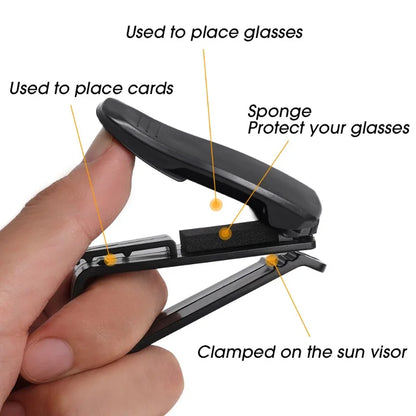 2/1pcs Auto Sun Visor Glasses Box Sunglasses Clip Card Ticket Holder Stand Universal Fastener Case Eyeglasses Car Accessories