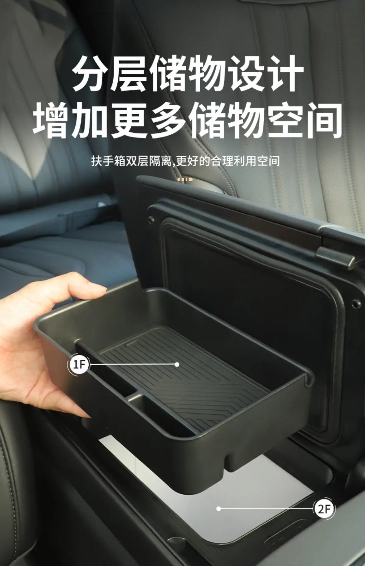 For GAC Aion V Plus 2025-2026 Center Console Organizer Box - Custom Storage Tray Insert for Armrest Compartment