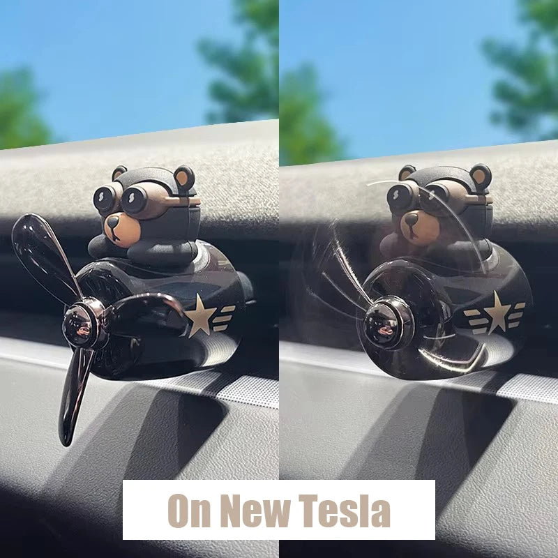 No perfume DIY fragrance car decoration For Tesla Model 3/Y rotating ornament air freshener vent clip aroma diffuser accessories