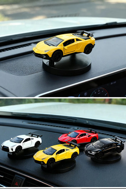 Car Individuality Center Console Decoration Sports Car Drift Rotating Car Decor Auto DashboardTurning Racing Model Decoration