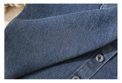 Irregular Halter Neck Denim Crop Top Women Summer Outdoor Wear with Chest Pad Slimming Sexy Girl Shirt Short Length Zipper