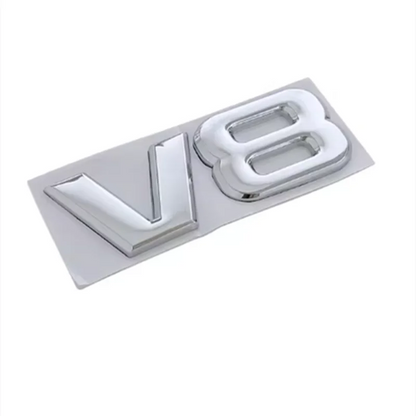 3D Metal V6 V8 Logo Universal Car Fender Emblem Badge Trunk Decal Stikcer For Toyota Land Cruiser VW Audi BENZ JEEP Accessories
