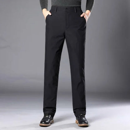 Yaloo Men's Business down Pants Slim Fit Outerwear Warmth Fashionable Not Bulky Wear Three Seasons Long Pants Business Casual...