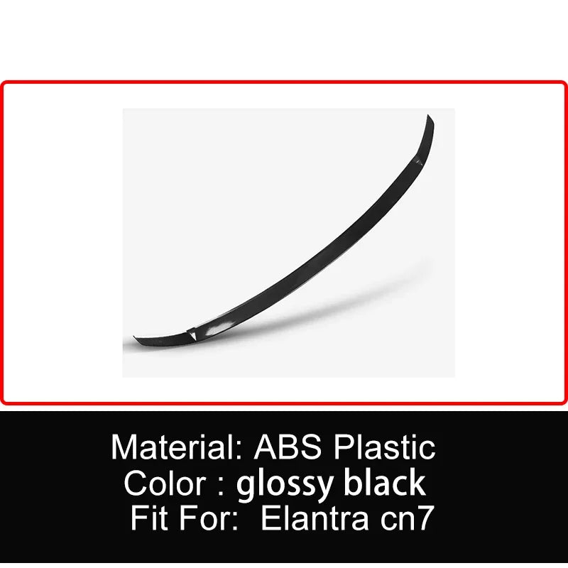 Rear Trunk Wing Spoiler Tail Fin for Hyundai Elantra CN7 2021 2022 Body Kit Tail Wings Fixed Wind Spoiler Cars Accessories