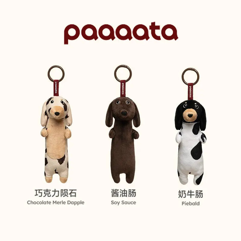 Paaaata Original Dachshund Plush Keychain Wire Haired Long Haired Stuffed Dog Bag Charm Keyring Gift For Pet Lovers And Friends