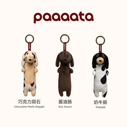 Paaaata Original Dachshund Plush Keychain Wire Haired Long Haired Stuffed Dog Bag Charm Keyring Gift For Pet Lovers And Friends