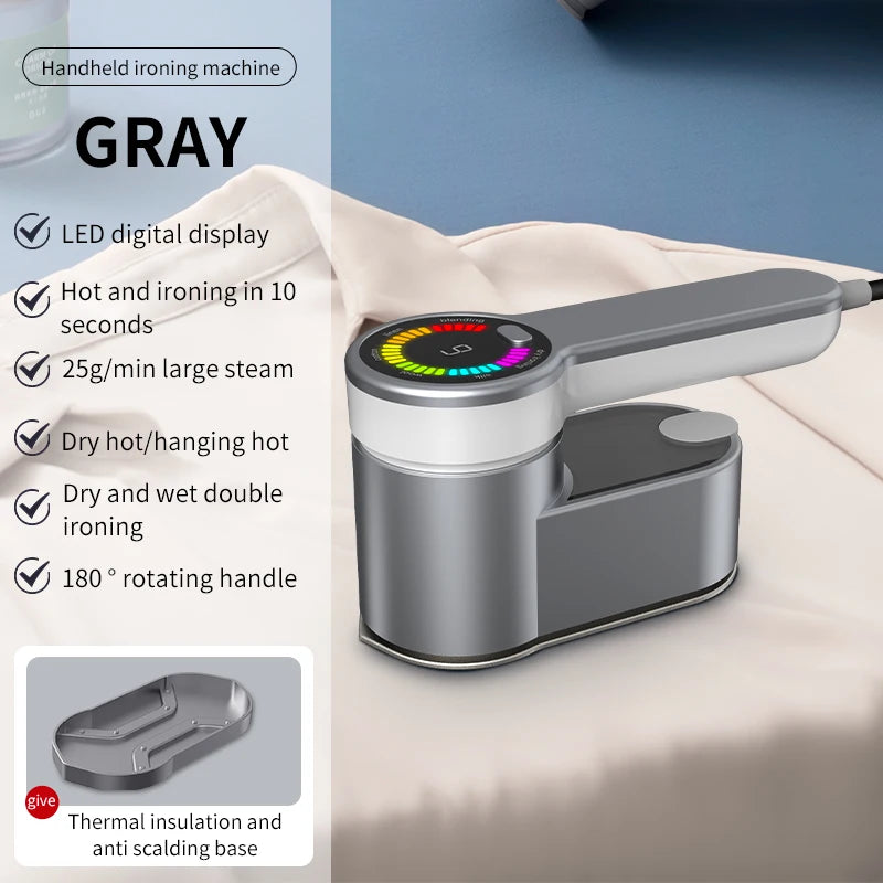 2-in-1 Portable Handheld Steam Iron Garment Steamer Mini Travel Ironing Machine Automatic Clothing Steam Generator for Home Dorm