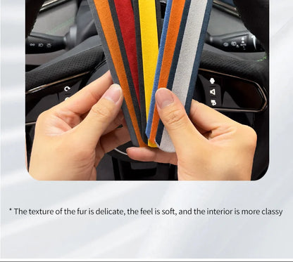 car steering wheel universal return to standard personality creative center line marking supplies Alcantara suede accessories