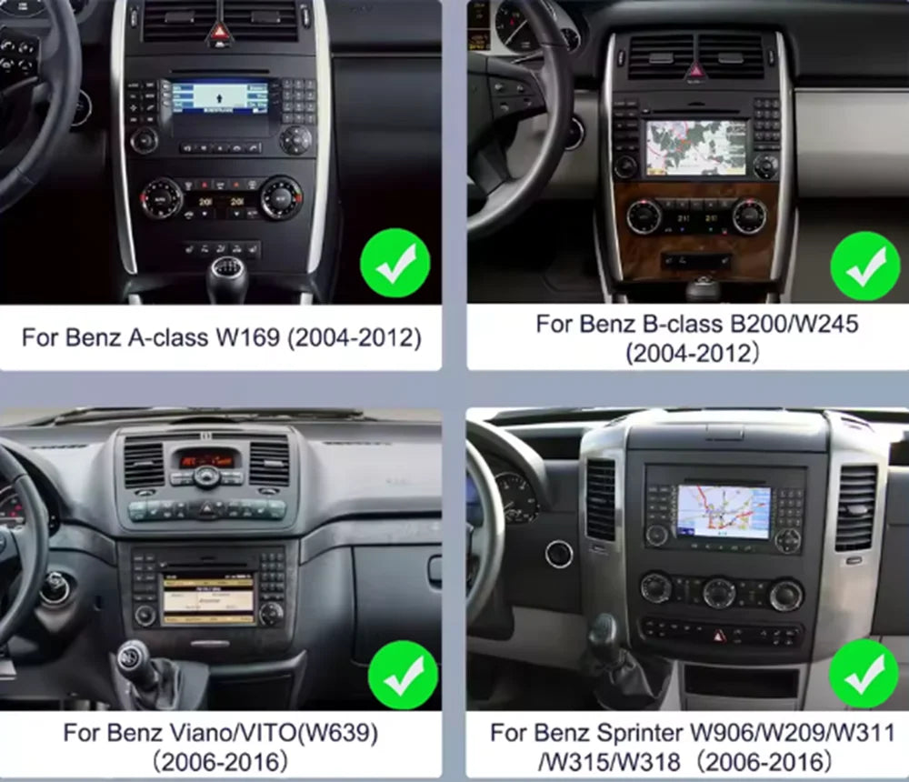 CarPlay Android auto Radio For Benz B200 W245 W169 2004-2016 Viano VITO W639 2006-2016 Car Intelligent System GPS Navigation 4G