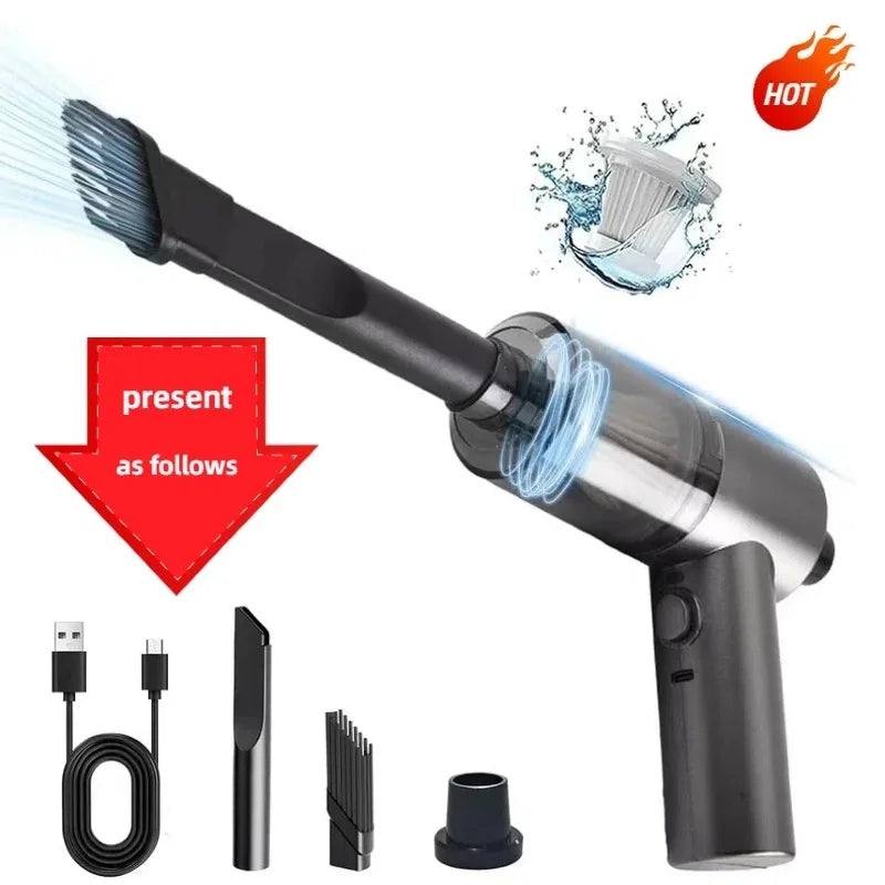 Car vacuum cleaner cleaning high-power mini-charging multifunctional blowing and sucking lighting hand-held convenient small car