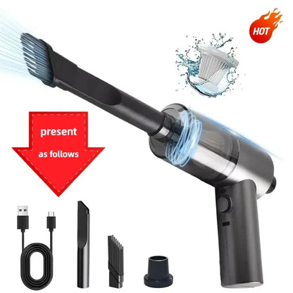 Car vacuum cleaner cleaning high-power mini-charging multifunctional blowing and sucking lighting hand-held convenient small car