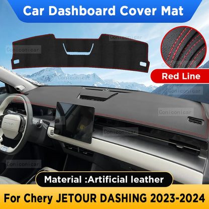 For CHERY JETOUR DASHING X-1 2023 2024 Car Dashboard Cover Mat Dash Board Sun Shade Pad Anti-UV Artificial Leather Accessories