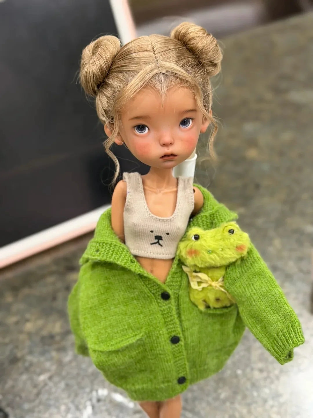 New sd BJD 1/6 26cm girl Landzzz landoudou girl resin mold mia jaccoosun toy for sweet fashion Free shipping