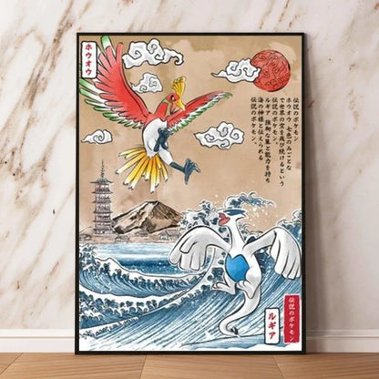 Classic Canvas Hd Prints Poster Pokemon Charizard Blastoise Cartoon Character High Quality Home Living Room Mural Decorative