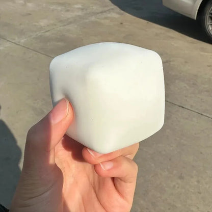 Squishy Milk White Tofu Squeeze Toy Cute White Square Sensory Stress Relief Fidget Toys Dough Ball Gifts for Adults Best Gift