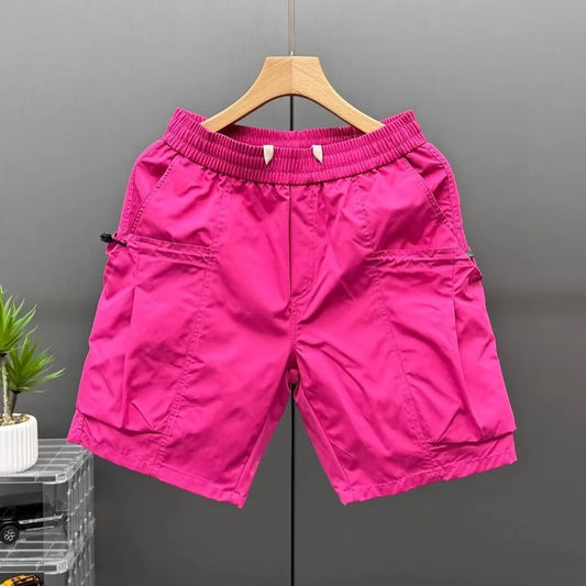 Summer Dopamine Colored Shorts Men's Quick Drying Beach Casual Pants Fashionable and Sporty Men's Clothing Basketball Shorts