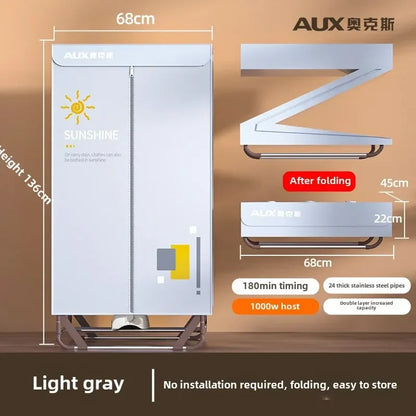 1500W electric clothes dryer new Clothes dryer Home dryer Student dormitory Small folding clothes drying machine Timing