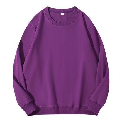 Autumn O-Neck Cotton Women's Sweatshirt Hoodies Basic Loose Casual Women Pullover Solid Sweatshirt Ladies Tops Factory Wholesale