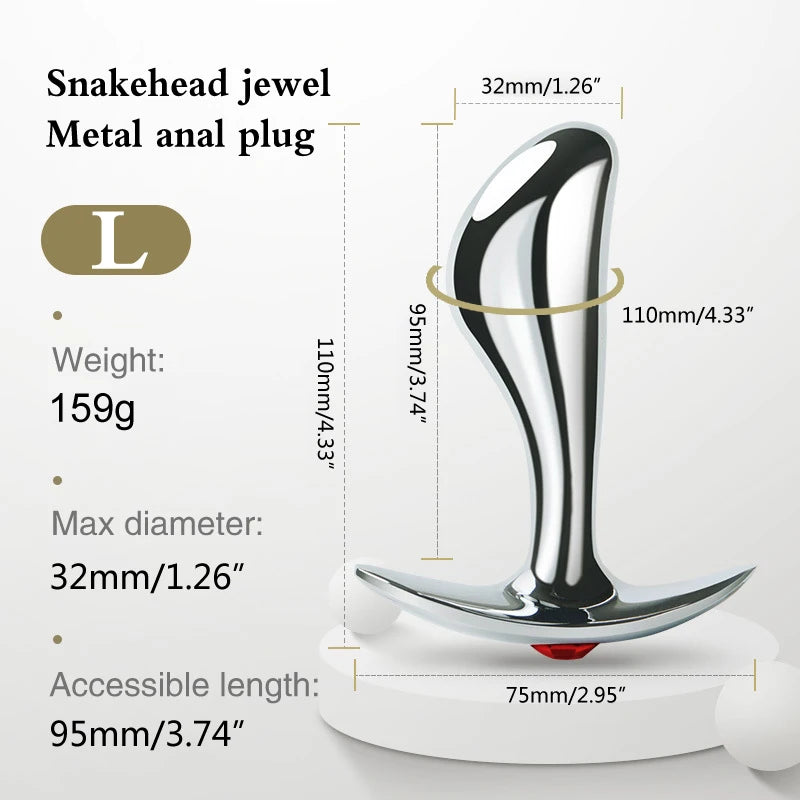 Metal Anal Plug P Spot Stimulator Prostate Massager Wear Outdoors Butt Plug Wearable Sex Toys for Men and Women Adult Sex Toys