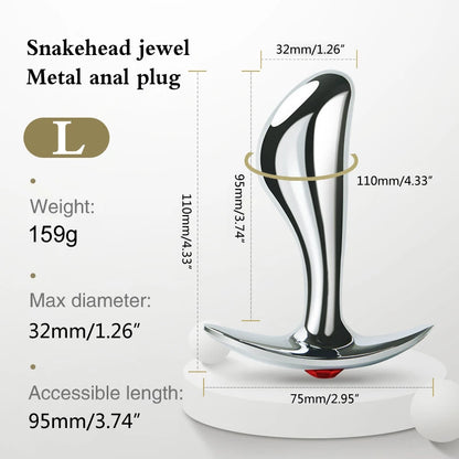 Metal Anal Plug P Spot Stimulator Prostate Massager Wear Outdoors Butt Plug Wearable Sex Toys for Men and Women Adult Sex Toys