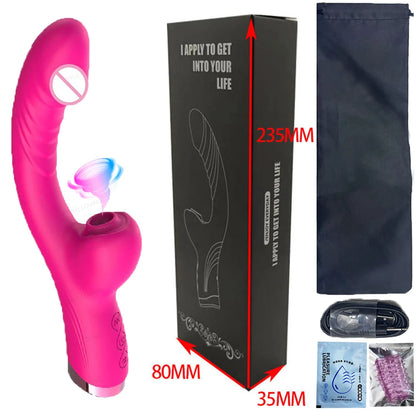 Rabbit Vibrator for Women USB Rechargeable G Spot Dildo Vibrator Clitoris Stimulator Dual Stimulation Female Masturbator SexToy