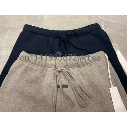 25SS Classic Men's Drawstring Shorts Luxury Design Double Row Silicone Letter Logo Shorts High Street Couple Loose Matching Set