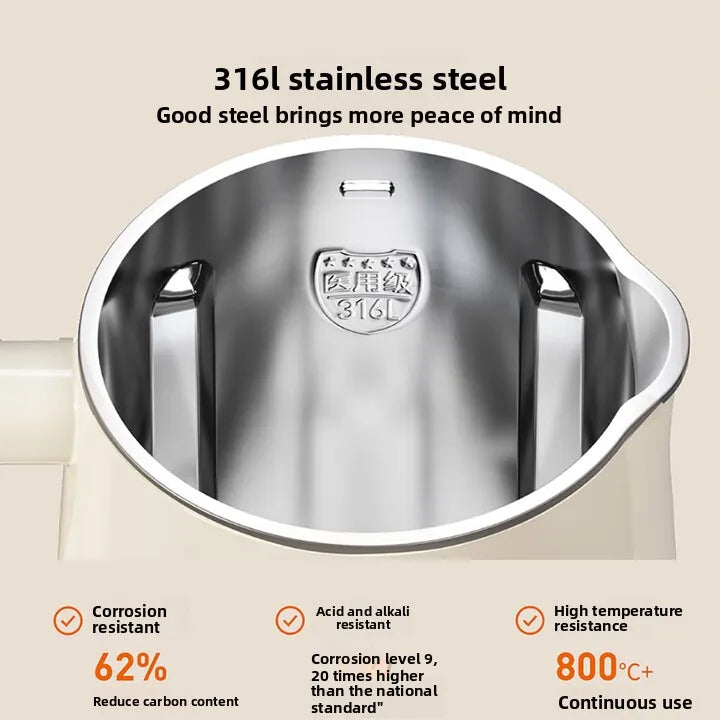 1.4L Stainless Steel Soy Milk Maker with 316L Self-cleaning and Reservation Function DJ14X-D664 for Home Use 220V