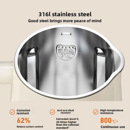 1.4L Stainless Steel Soy Milk Maker with 316L Self-cleaning and Reservation Function DJ14X-D664 for Home Use 220V