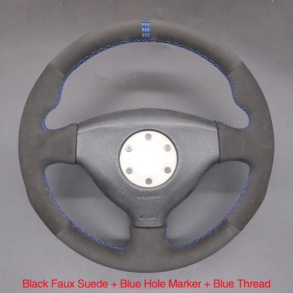 Black Faux Leather Car Steering Wheel Cover for Mitsubishi Lancer Evolution EVO VI 6 V 5 IV 4 1996-2000