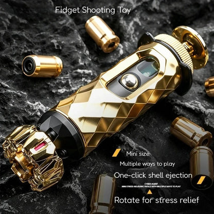 Metal Stress Relief Fidget Spinner One-Click Shell Ejection Launcher Adult Office Decompression Shooting Toy Cool Fidget Gadget