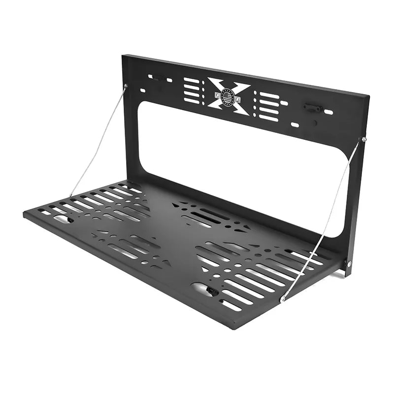 Tailgate Table Black Rear Foldable Shelf Fits for Jeep Wrangler JK JKU JL JLU 2007-2025 2/4 Door, Support up to 75lb Storage Car