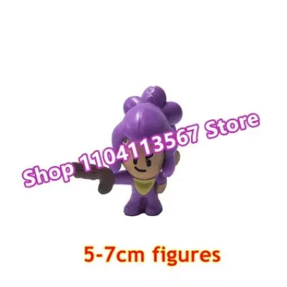 24pcs Cartoon Mini Figures Poco Bibi Shelly Cute Anime Heroes Model Accessories Charms Game Collectibles Toys for Children Gift